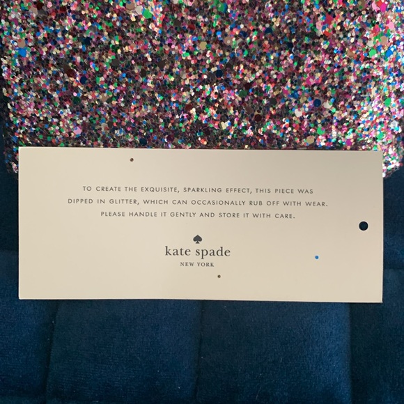 Kate Spade Little GIA GLITTERBALL Pouch. Never carried. Multi color glitter. - Picture 7 of 7